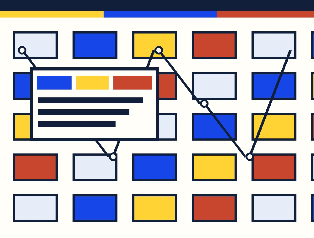 Abstract review board illustration